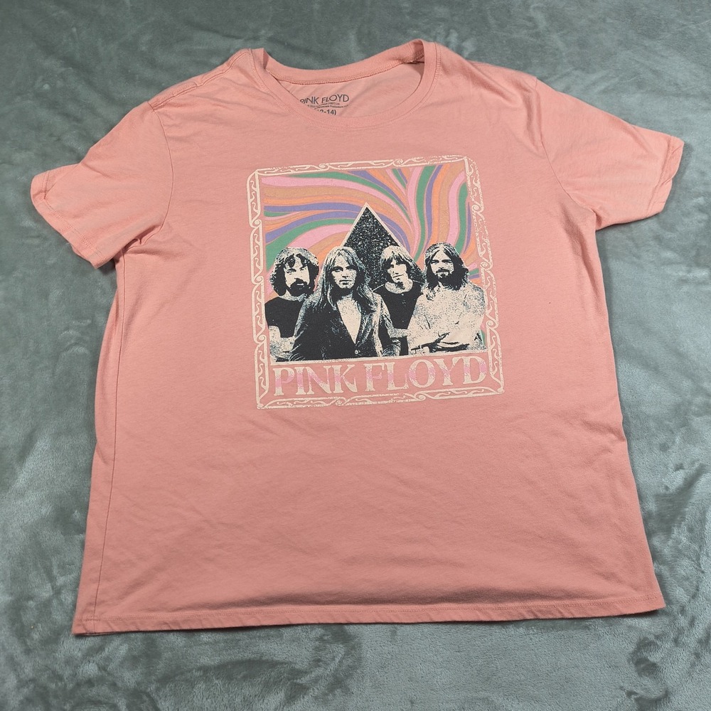 Pink Floyd Shirt Mens Large Pink Dark Side Of The Moon Band Concert Tour Merch